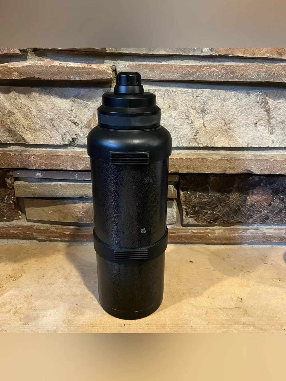 Manna Titan Black Stainless Steel Vacuum Gallon Jug - 4 Liters